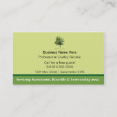 Jardinage de la pelouse Landscaper Logo Carte de v (Dos)