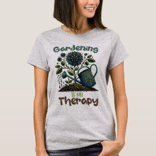 Jardinage est mon T-shirt thérapeutique gris