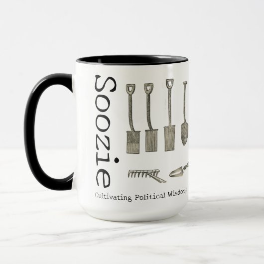 Jardinage grande tasse avec nom (Gauche)