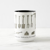Jardinage grande tasse avec nom (Centre)