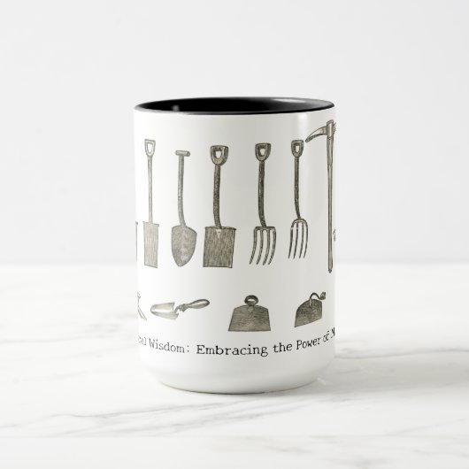 Jardinage grande tasse avec nom (Centre)