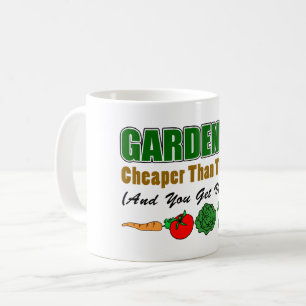 Jardinage moins cher que la thérapie amusant Mug