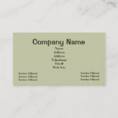 Jardinerie et aménagement du carte de visite de (Dos)