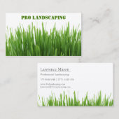 Jardinier / Carte de visite photo, Herbe paysagère (Devant / Derrière)