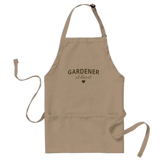 JARDINIER DE COEUR - Texte vert foncé sur tablier (Devant)