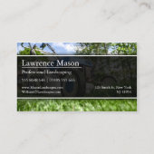 Jardinier de tondeuse de pelouse / Carte de visite (Dos)