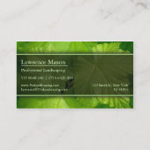 Jardinier / Feuille de paysage, Carte de visite ph (Dos)