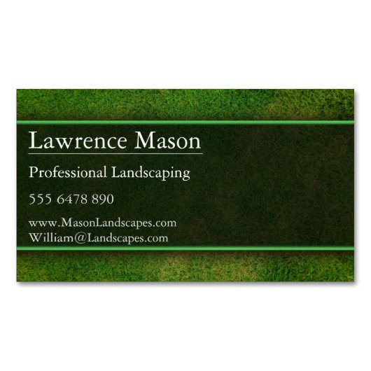 Jardinier / Paysage Carte de visite magnétique (devant)