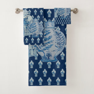 Jardins à gingembre bleu et blanc de la marine