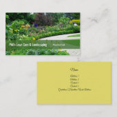 Jardins anglais aménageant le carte de visite en (Devant / Derrière)