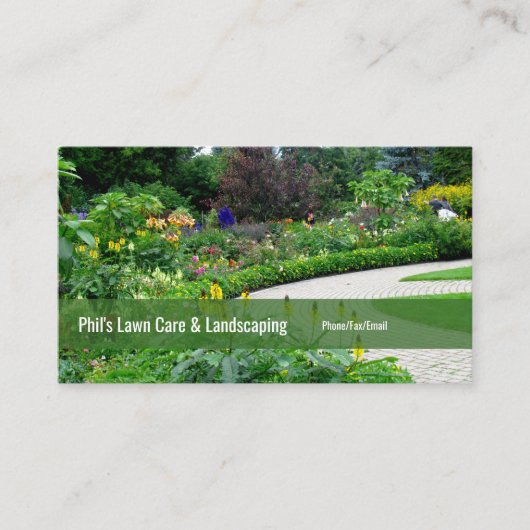 Jardins anglais aménageant le carte de visite en (Devant)
