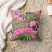Jardins de fleurs rose pourpre oreiller (Couverture)