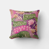 Jardins de fleurs rose pourpre oreiller (Recto)