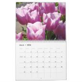 Jardins de Tulip Calendrier Fleurs de la nature Co (Mar 2026)