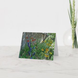 Jardins du jour Carte pour notes-Bleu Bouteilles