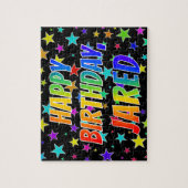 "JARED" First Name, Fun "HAPPY BIRTHDAY" Legpuzzel (Verticaal)