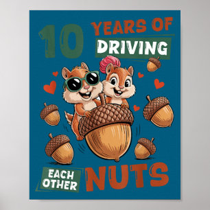 Jaren 10e trouwdagjubileum 10 paar poster