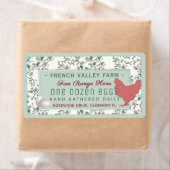  jaren 1930 Botanische Boerderij Design Hen Egg Ca Etiket (Insitu)