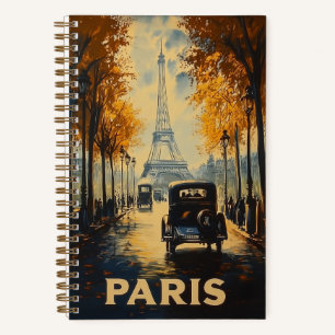  jaren 1930 Parijs Travel Poster Eiffeltoren Notitieboek