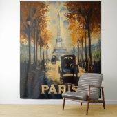 jaren 1930 Parijs Travel Poster Eiffeltoren Wandkleed (In situ)