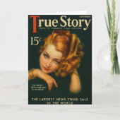 jaren 1930 True Story Magazine Wenskaart Kaart (Voorkant)