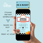  jaren 1950 Diner Retro Verjaardag Sock Hop Kaart