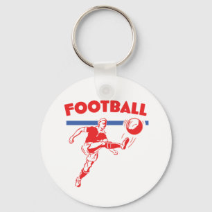 jaren 1950 Football speler Sleutelhanger