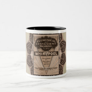 JAREN '20 ART DECO BROCHURE HOESJE TWEEKLEURIGE KOFFIEMOK