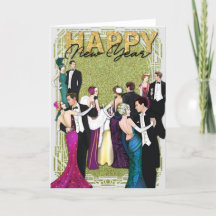 Jaren 20 Flapper Art Deco Nieuwjaarsfeest