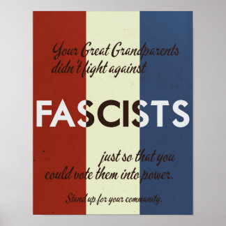 Jaren 40 stijl: Sta op voor je Gemeenschap  Poster