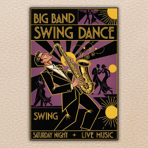  jaren 40 Swing Dance Poster