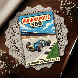 Jaren 60 Indianapolis 500 Vintage Briefkaart