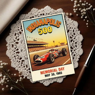 Jaren 60 Indianapolis 500 Vintage Briefkaart