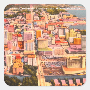  jaren 60 Miami (Downtown MIA) Vierkante Sticker