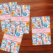  jaren '60 Vibe Mod Abstract Bloementhema Pokerkaarten