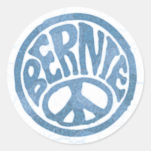 jaren '60 Vrede Bernie Ronde Sticker