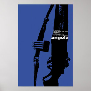 Jaren 70 Afrikaanse Propagandaposter Angola Bevrij Poster