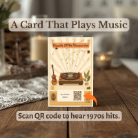 Jaren 70 Nostalgie Muziektherapie Wenskaart
