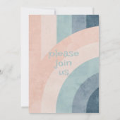  jaren 70 Rainbow Wedding Kaart (Achterkant)