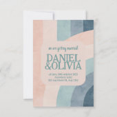  jaren 70 Rainbow Wedding Save The Date (Achterkant)