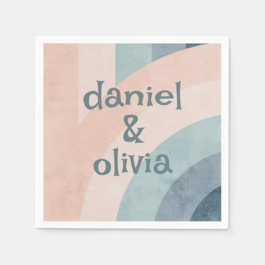  jaren 70 Rainbow Wedding Servet (Voorkant)