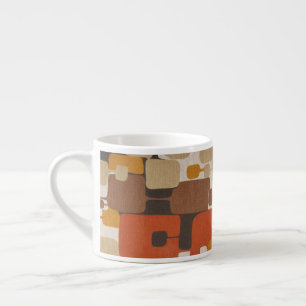 jaren '70 Retro Geometrisch Espresso Kop