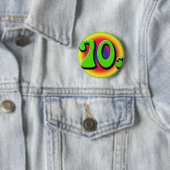 jaren 70 ronde button 5,7 cm (In situ)