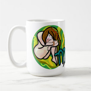 jaren '70 stijl Maagd met Symbool Koffiemok