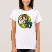 jaren '70 stijl Maagd met Symbool T-shirt (Voorkant)