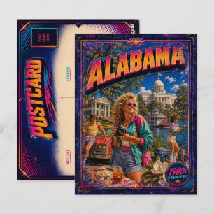 Jaren 80 Alabama ansichtkaart 80s retro Briefkaart
