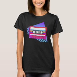 jaren 80 Cassettebandje Muziek Retro 80 Oude Scho T-shirt