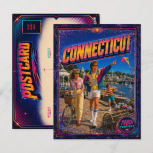 Jaren 80 Connecticut Ansichtkaart 80s Retro Briefkaart