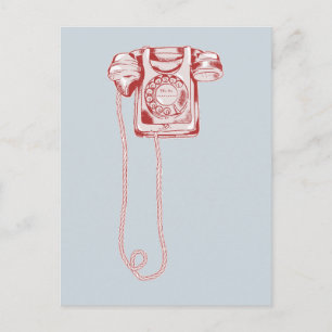 jaren '80 draaischijf-telefoon briefkaart