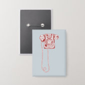 jaren '80 draaischijf-telefoon button (Voorkant / Achterkant)